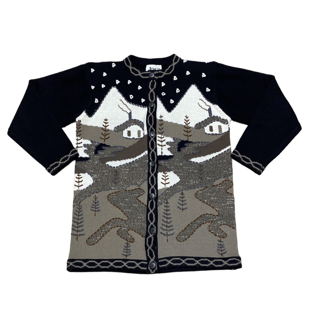 Vintage Cardigan Women’s S Joyce Sweater Embroidered Long Sleeve Cottagecore Top